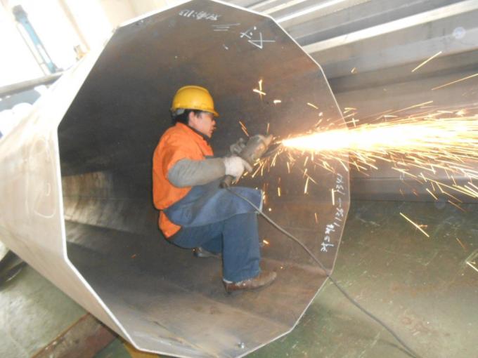 12m Hot Dip Galvanized Steel Power Pole with 450MPa Yield Stress and Dodecagonal Shape for Electric Power Transmission 5